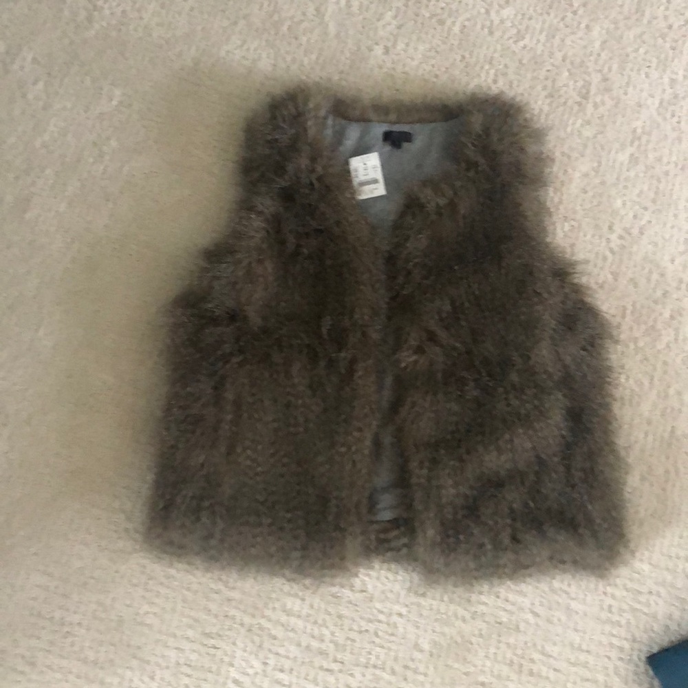 Jcrew factory fur vest